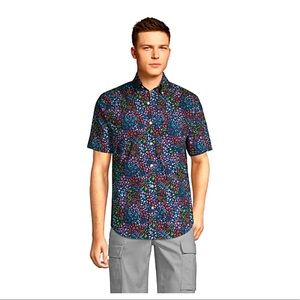 Lands’ End Short Sleeve Poplin Shirt, sz. L, NWT